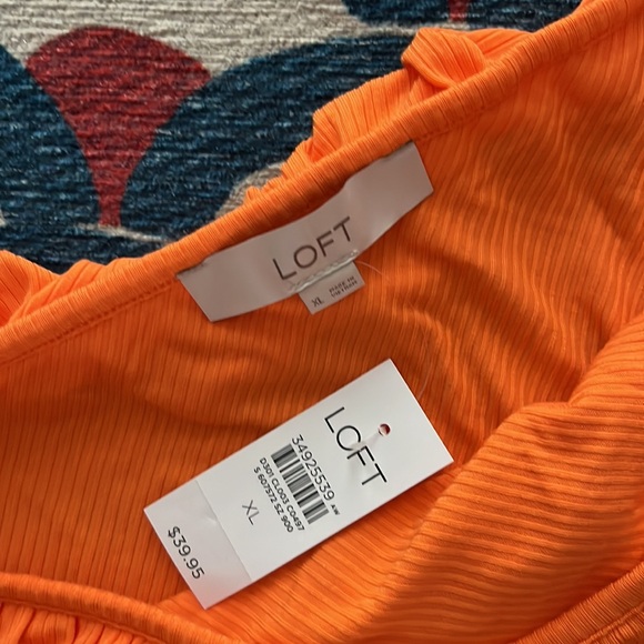 NWT Loft One Shoulder Ruffle Tank - Picture 2 of 2